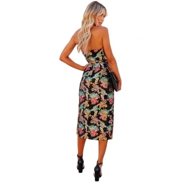 NWT OLIA Strapless Midi Dress - Size XS - Picture 3 of 4